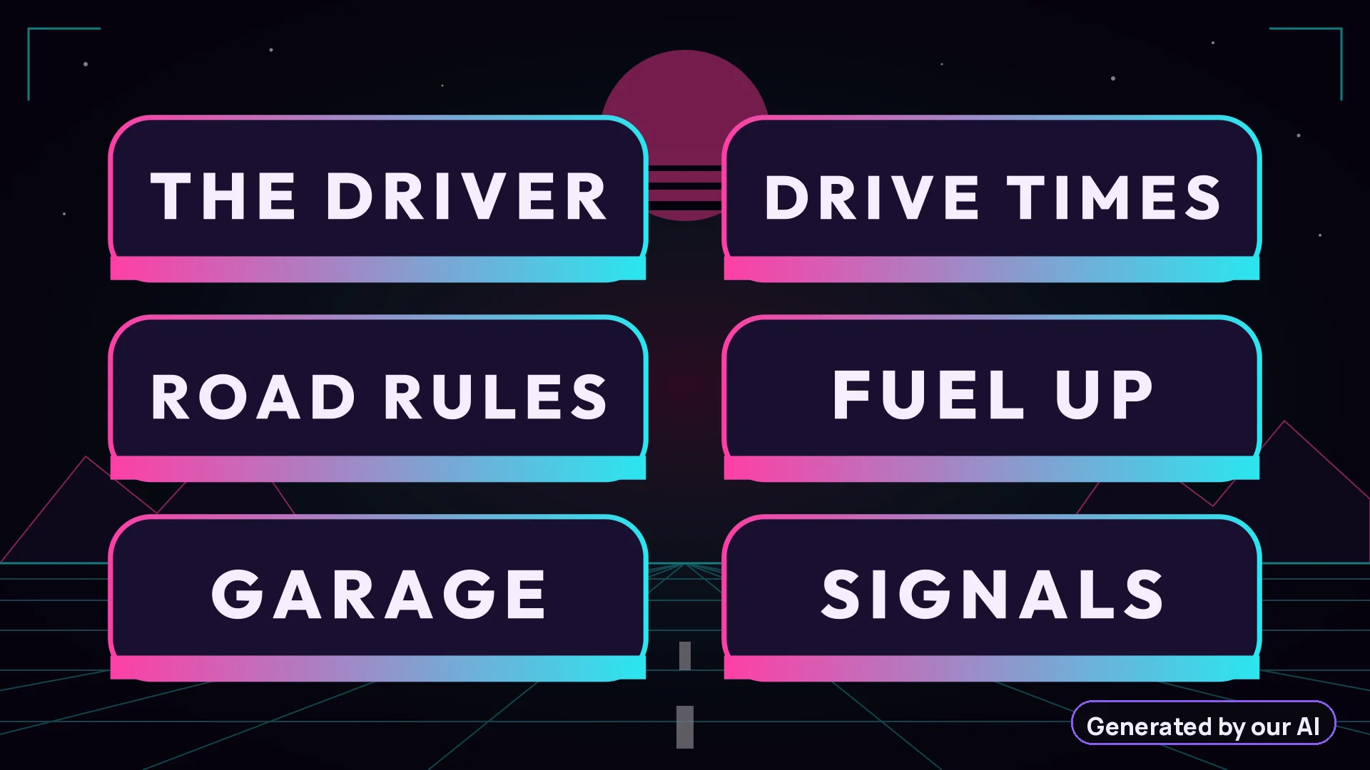 Six channel panels from a sample pack